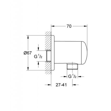 Подключение душевого шланга Grohe Relexa plus 28671000 хром