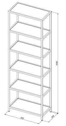 Стеллаж Allen Brau Liberty 60 1.33006.60 медь браш