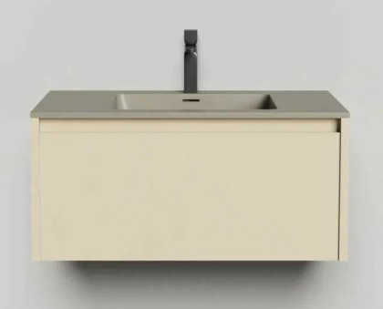 Подвесная тумба Domino 800, эмаль, под встраиваемую раковину, гладкий фасад