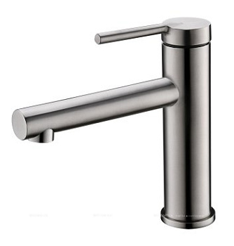 ETNA Смеситель для раковины без донного клапана, нержавеющая сталь, исполнение сатин ETN-LVM-IN ETNA Смеситель для раковины без донного клапана, нержавеющая сталь, исполнение сатин ETN-LVM-IN