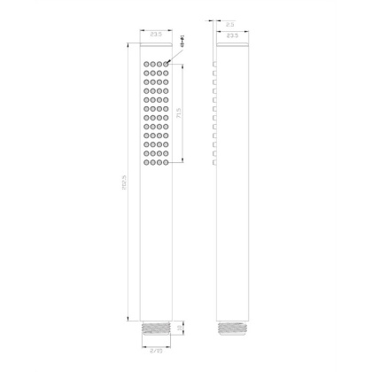 Душевая лейка OMNIRES Y-R/KCR (хром) 