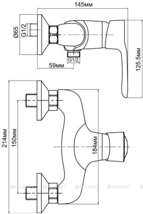 Смеситель для душа Aquanet Elements SD20067 Смеситель для душа Aquanet Elements SD20067