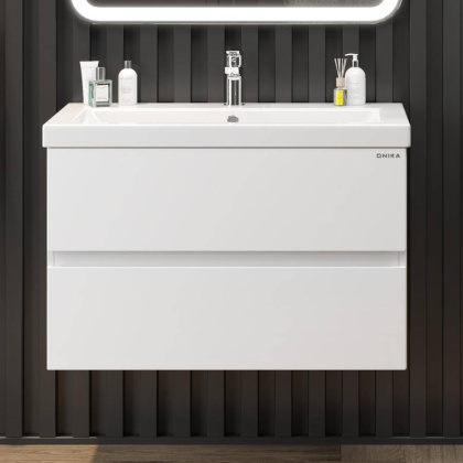 Тумба Onika Эвада 80 подвесная, белая (ум. Миранда 80/ Como-80) Тумба Onika Эвада 80 подвесная, белая (ум. Миранда 80/ Como-80)