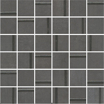 Декор Гварди 1 мозаичный антрацит матовый обрезной 30x30x0,9