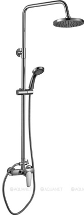 Смеситель Rossinka S35-45 для душа с регулируемой высотой штанги и лейкой "Тропический дождь"