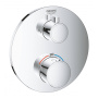 24076000 Grohtherm Термостат для душа с переключателем на 2 положения ванна-душ, круглая розетка, хром 24076000 Grohtherm Термостат для душа с переключателем на 2 положения ванна-душ, круглая розетка, хром