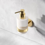 Стеклянный диспенсер для жидкого мыла с настенным держателем, золото A85A36999