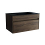 База под раковину Chiara 800 подвесная, 1 выкатной ящик soft-close, C.Oak