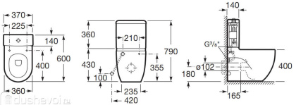 Roca Meridian N Compact 342248000 чаша