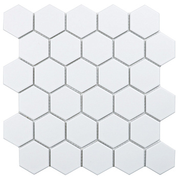 Керамическая мозаика, Hexagon small White Matt 51x59, Geometry Керамическая мозаика, Hexagon small White Matt 51x59, Geometry