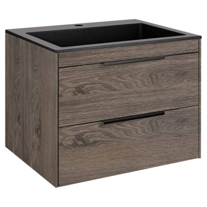 База под раковину Chiara 2D 600 подвесная, 2 выкатных ящика soft-close, R.Oak База под раковину Chiara 2D 600 подвесная, 2 выкатных ящика soft-close, R.Oak