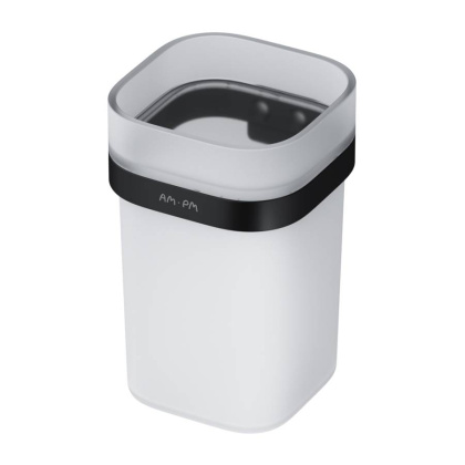 Стеклянный стакан Func с настенным держателем, 11,8х7,5х8,3 см, белый, A8F34322