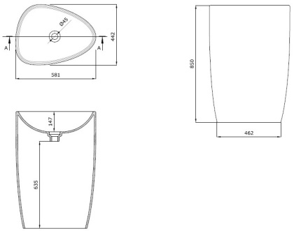 Раковина Allen Brau Infinity 43.5х58 4.21016.20