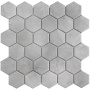 Керамическая мозаика, Hexagon Small Marble Grey Matt 51x59, Geometry