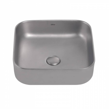 Раковина накладная ABBER Rechteck AC2211MS серебро матовое