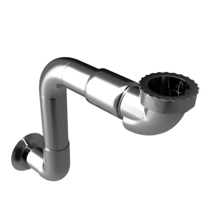 Сифон для умывальника и биде EXCELLENT с трубой (хром)