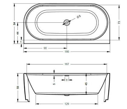Акриловая ванна Riho Desire B2wwhite 180