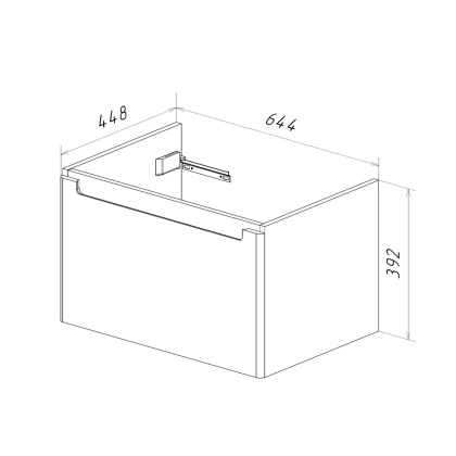 Тумба Lemark BUNO MINI 70см под 1 раковину, подвесная,1 ящик, цвет корпуса, фасада: Белый глянец Тумба Lemark BUNO MINI 70см под 1 раковину, подвесная,1 ящик, цвет корпуса, фасада: Белый глянец