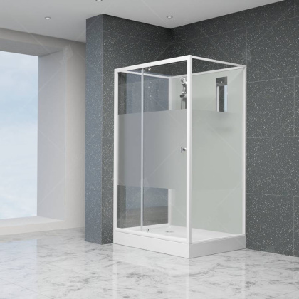 Душевая кабина  70* 70*200 RGW AN-207 Квадрат/Белый/Frost Line/5 мм (3 уп.)