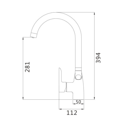 Смеситель для кухни латунь, сатин S368L