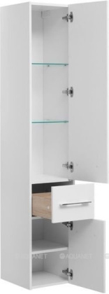 Шкаф-пенал для ванной Aquanet Августа 35 белый