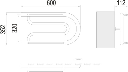 Полотенцесушитель Terminus Фокстрот 1" БШ 320х600