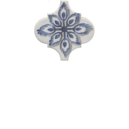 Декор VT\A319\65000 Арабески Майолика белый/синий/голубой (6,5см*6,5см*7мм) (26шт/0,11м2) орнамент, шт Декор VT\A319\65000 Арабески Майолика белый/синий/голубой (6,5см*6,5см*7мм) (26шт/0,11м2) орнамент, шт