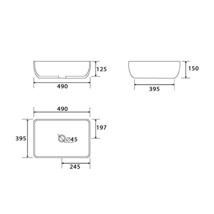 Умывальник Point Афина 50 PN43041 прямоугольный, белый