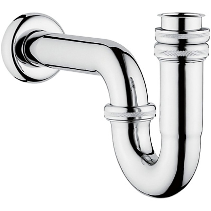 Сифон S-типа для мойки (металлический)