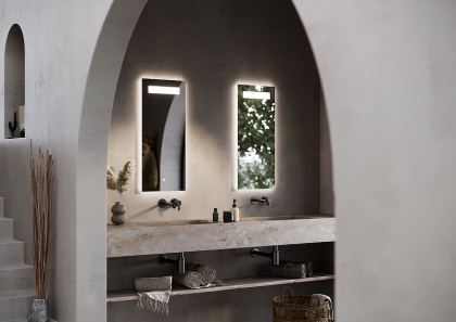 Зеркало для ванной комнаты  SANCOS Solo 350х800 с подсветкой, арт. SL35