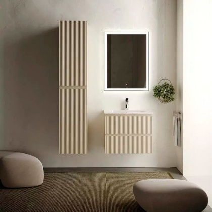 Тумба подвесная SANCOS Snob R 590х445х500, c двумя ящиками оснащенными доводчиками, Beige Soft , арт.SNR60CE Тумба подвесная SANCOS Snob R 590х445х500, c двумя ящиками оснащенными доводчиками, Beige Soft , арт.SNR60CE