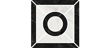 Декор Фрагонар наборный чёрный 9,9x9,9x0,9