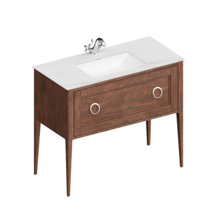 Тумба PLAZA Classic Neo напольная с ящиком 100, орех PL.CN.100.1\NUT.M