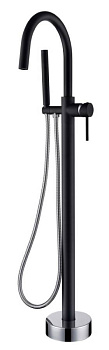 Смеситель напольный UNO BLACK Chrome