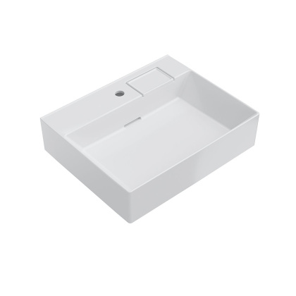 Раковина LOGICA мебельная\подвесная с одним отверстием 60, белая глянцевая