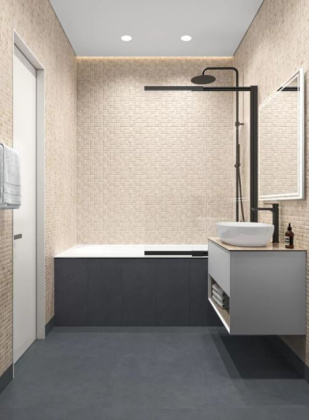 Керамогранит DD641920R Про Чементо антрацит (60см*60см*9мм) (5шт/1,8м2) обрезной, м2