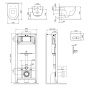 IS47001.111700 Комплект инсталляция с клавишей Pro S белый с подвесным унитазом Awe FlashClean с сид м/лифт