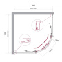 Душевой уголок BelBagno UNO-195-R-2-90-P-Cr