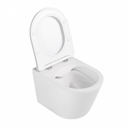 Подвесной унитаз Abber Bequem AC1102MW белый матовый с микролифтом