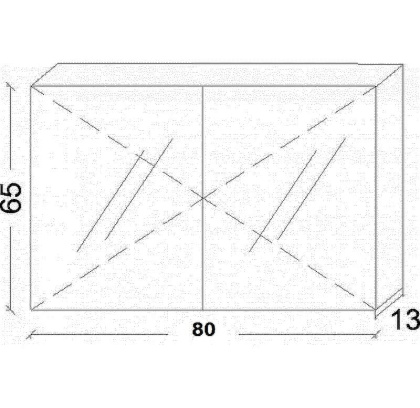 Зеркальный шкаф Vallessi 80 LIGHT OAK с подстветкой 547-L Boheme