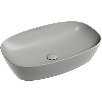 Умывальник чаша накладная овальная (цвет Антрацит Матовый) Element 600*380*138мм