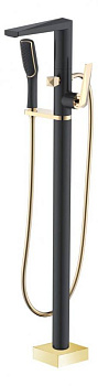 Смеситель напольный VENTURO черный-золото Смеситель напольный VENTURO черный-золото