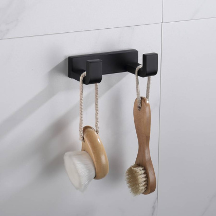 Крючок двойной ABBER Westen AA1750B черный матовый Крючок двойной ABBER Westen AA1750B черный матовый