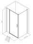 Душевой уголок Allen Brau Priority 160x80 3.31039.BBA + 3.31042.BBA черный браш