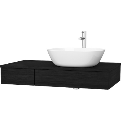 Столешница 90 см, правосторонняя, черный дуб