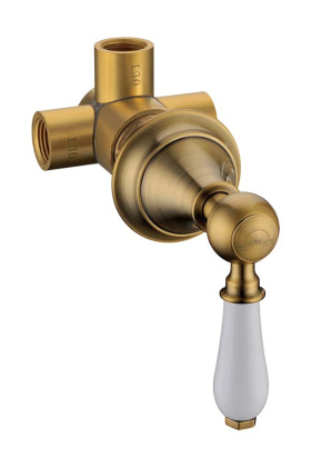 Дайвертер встраиваемый, латунь Medici