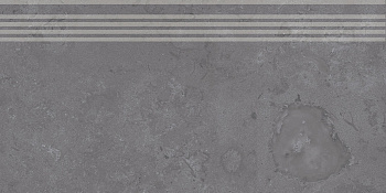 Ступень Про Лаймстоун серый темный натуральный обрезной 30x60x0,9