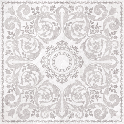 Декор Риальто 2 серый матовый обрезной 80x80x0,9