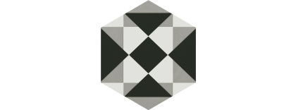 Декор 3 VT\A285\SG1010 Кальсада Черный/Белый/Серый (12см*10,4см*7мм) (45шт/0,561м2) Шестиугольник, шт