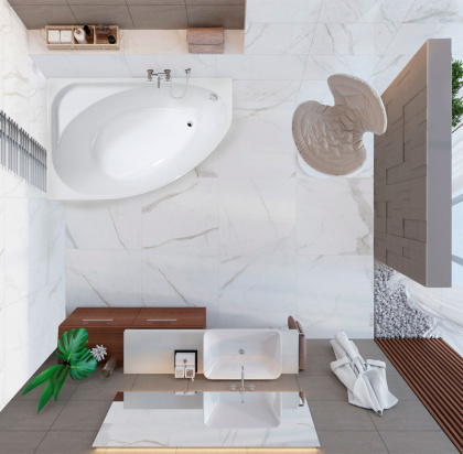 Акриловая ванна VAGNERPLAST HAPI 170x110 Left